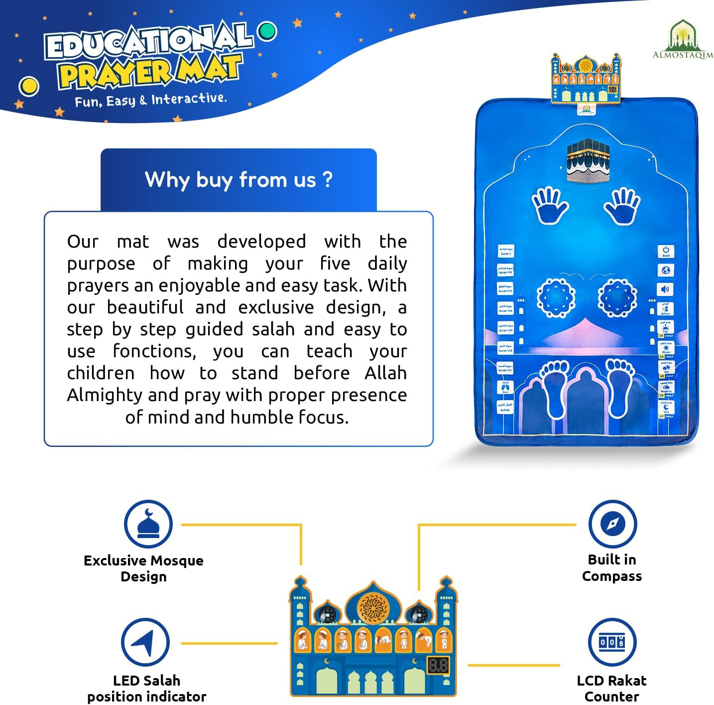 Educational Prayer Mat V2 (Boys Edition)